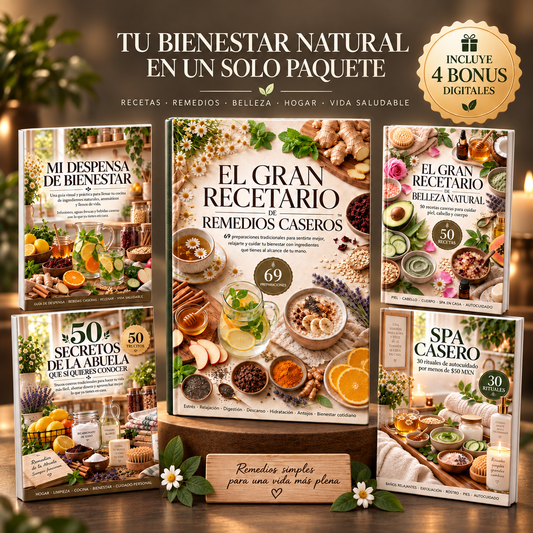 📦 El Gran Recetario: Remedios Caseros + 4 Bonus